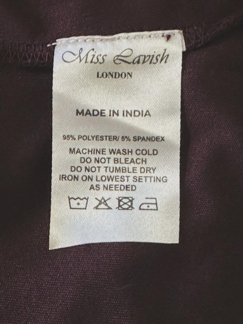 Miss Lavish London Plum Maxi Dress Stretch Knit Minimalist Chic 10/12 Quiet Luxe - Picture 5 of 5